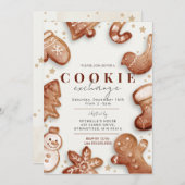 Invitation Fête d'échange de biscuits (Devant / Derrière)