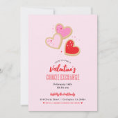 Invitation Fête d'échange de biscuits de la Saint-Valentin (Devant)