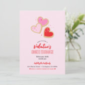 Invitation Fête d'échange de biscuits de la Saint-Valentin (Debout devant)