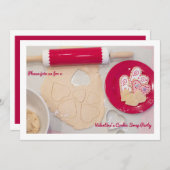 Invitation Fête d'échange de biscuits de la Saint-Valentin  (Devant / Derrière)