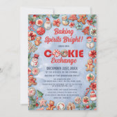 Invitation Fête d'échange de biscuits de Noël (Devant)