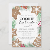 Invitation Fête d'échange de biscuits de Noël (Devant)