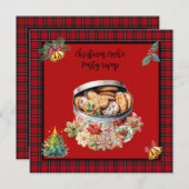 Invitation Fête d'échange de biscuits de Noël (Devant / Derrière)