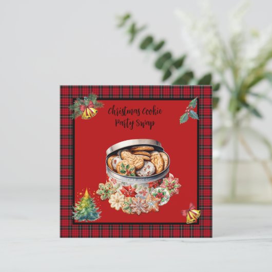 Invitation Fête d'échange de biscuits de Noël (Debout devant)