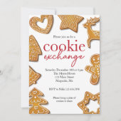 Invitation Fête d'échange de biscuits de Noël (Devant)