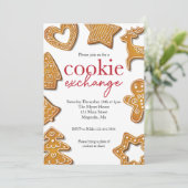 Invitation Fête d'échange de biscuits de Noël (Debout devant)