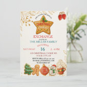 Invitation Fête d'échange de biscuits de Noël (Debout devant)
