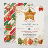 Invitation Fête d'échange de biscuits de Noël (Devant / Derrière)