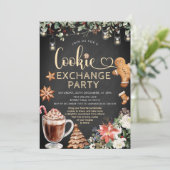 Invitation Fête d'échange de biscuits de Noël au cacao chaud (Debout devant)