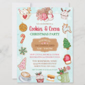 Invitation Fête d'échange de biscuits de Noël et de cacao mig (Devant)