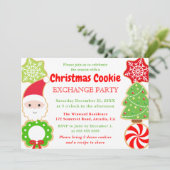 Invitation Fête d'échange de biscuits de Noël mignonne (Debout devant)