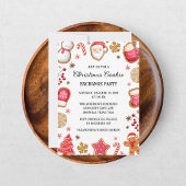 Invitation Fête d'échange de biscuits de Noël mignonne