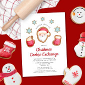 Invitation Fête d'échange de biscuits de Noël mignonne