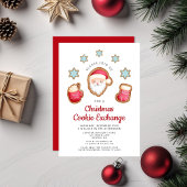 Invitation Fête d'échange de biscuits de Noël mignonne