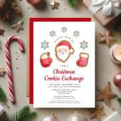 Invitation Fête d'échange de biscuits de Noël mignonne