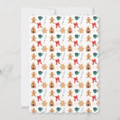 Invitation Fête d'échange de biscuits de vacances Noël mignon (Dos)