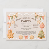 Invitation Fête d'échange de biscuits festifs mignons (Devant)