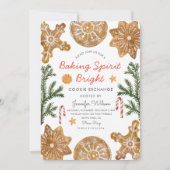 Invitation Fête d'échange de biscuits lumineux de l'esprit de (Devant)