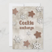 Invitation Fête d'échange de biscuits modernes d'hiver (Dos)