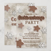 Invitation Fête d'échange de biscuits modernes d'hiver (Devant / Derrière)