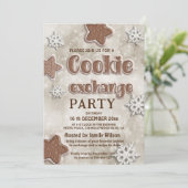 Invitation Fête d'échange de biscuits modernes d'hiver (Debout devant)