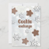 Invitation Fête d'échange de biscuits modernes d'hiver (Dos)