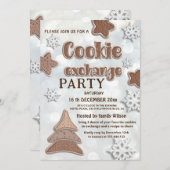 Invitation Fête d'échange de biscuits modernes d'hiver (Devant / Derrière)