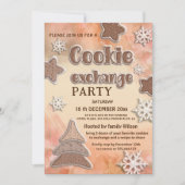 Invitation Fête d'échange de biscuits modernes d'hiver (Devant)