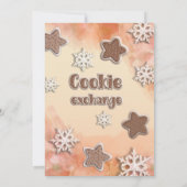 Invitation Fête d'échange de biscuits modernes d'hiver (Dos)