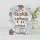 Invitation Fête d'échange de biscuits modernes d'hiver (Debout devant)