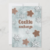 Invitation Fête d'échange de biscuits modernes d'hiver (Dos)