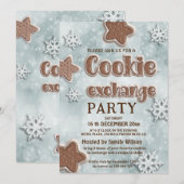 Invitation Fête d'échange de biscuits modernes d'hiver (Devant / Derrière)