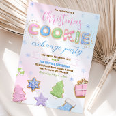 Invitation Fête d'échange de biscuits pastel