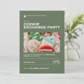 Invitation Fête d'échange de biscuits sur mesure (Debout devant)