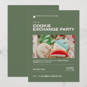 Invitation Fête d'échange de biscuits sur mesure (Devant / Derrière)