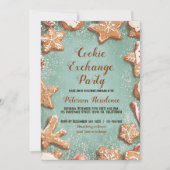 Invitation Fête d'échange de bonbons et de biscuits de Noël (Devant)