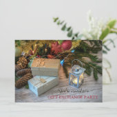 Invitation Fête d'échange de cadeaux de Noël (Debout devant)