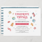 Invitation Fête d'échange de cadeaux de Noël (Devant / Derrière)