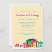 Invitation Fête d'échange de cadeaux de Noël (Devant)