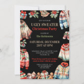 Invitation Fête d'échange de cadeaux de Noël moche moderne (Devant)