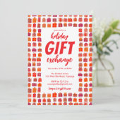 Invitation Fête d'échange de cadeaux Gourmande cadeaux main d (Debout devant)