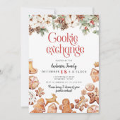 Invitation Fête d'échange de cookies de Noël (Devant)