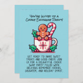 Invitation Fête d'échange de cookies de Noël modifiable Perso (Devant / Derrière)