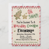 Invitation Fête d'échange de cookies de vacances (Devant)