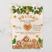Invitation Fête d'échange de cookies de vacances (Devant / Derrière)