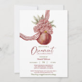 Invitation Fête d'échange de Noël de l'ornement de la corneil (Devant)