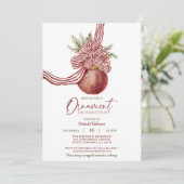 Invitation Fête d'échange de Noël de l'ornement de la corneil (Debout devant)