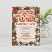 Invitation Fête d'échange de recettes de Noël (Debout devant)