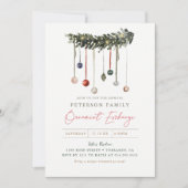 Invitation Fête d'échange d'ornements de Noël (Devant)