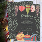 Invitation Fête d'échange d'ornements de Noël